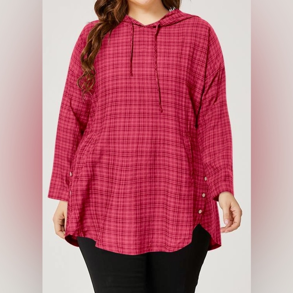 Womens Casual Hooded Tunic